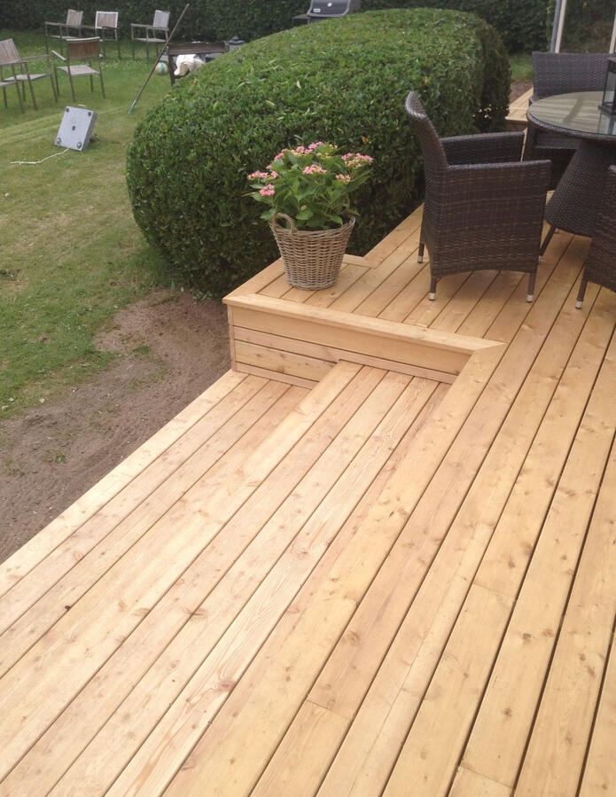 Terrasse med trin